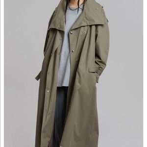 The Frankie Shop Lottie Wing Collar Trench Coat